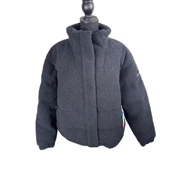 COLUMBIA Women's Ruby Falls™ Novelty Jacket BLACK SHERPA NWT SIZE XL - Picture 7 of 12